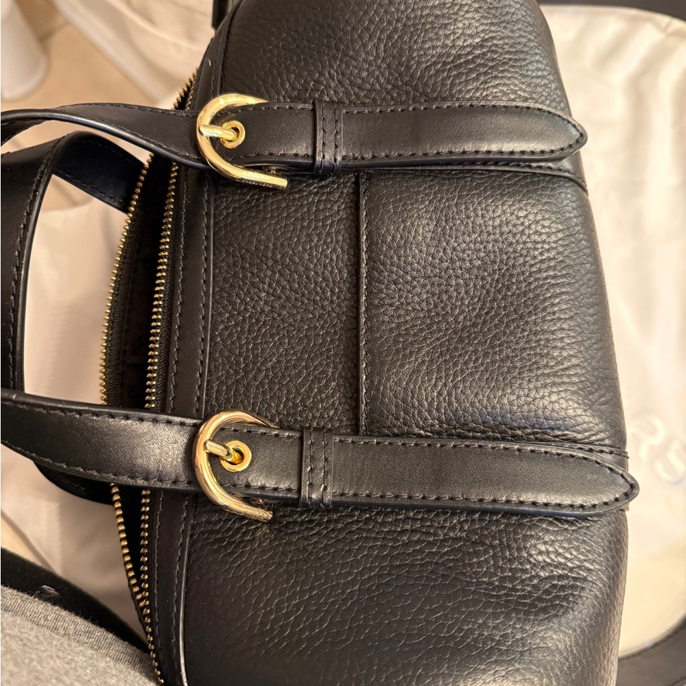 Michael Kors Black, Gold, and Brown Zebra Satchel (Stanton) - Picture 2 of 3